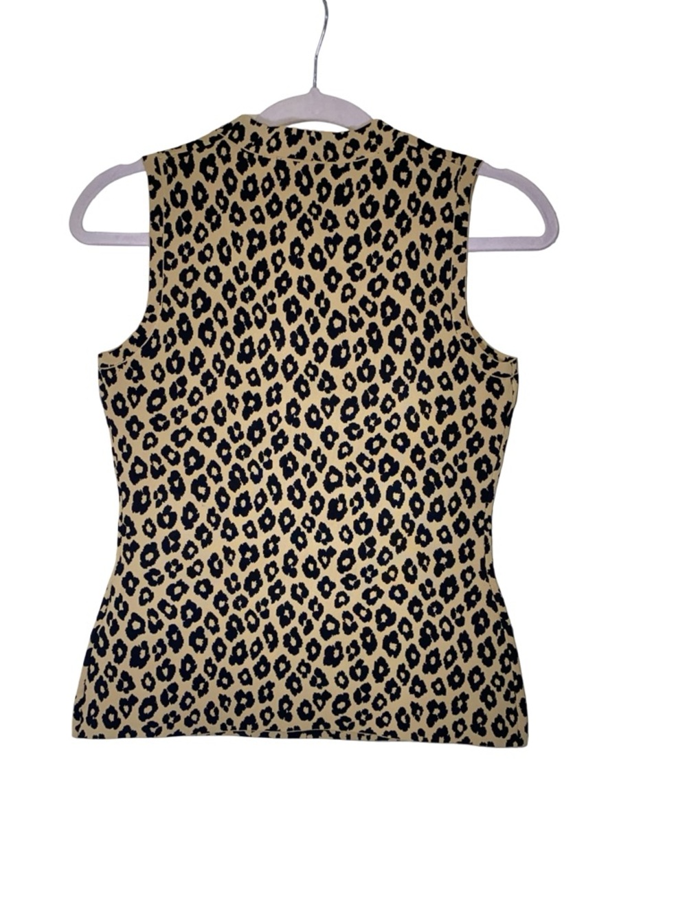 Theory Leopard Print Sleeveless Crewneck Top - Size S - Picture 4 of 5